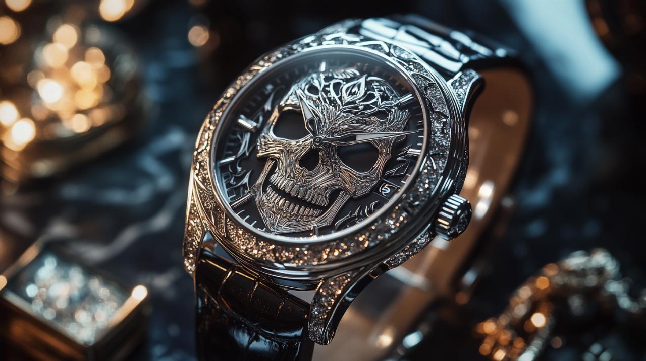 Ideas de Regalo para Rockeros: Descubre el Reloj de Cuarzo Skullex con Cabeza de Muerte